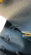 Like New. Hermes Kelly 25 Bleu De Prusse Epsom Sellier GHW. WHA469KY|8275