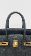 Like New. Hermes Birkin 25 Black Togo GHW. UPY663TN|16268