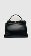 Preowned. Fendi Peekaboo Regular Black GHW|15660