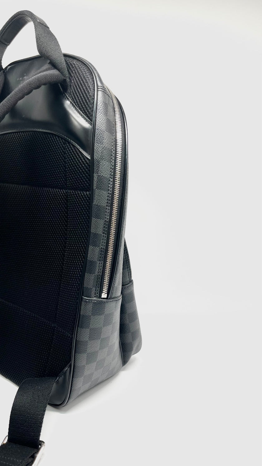 Preowned. LV Michael Backpack Graphite Black. Microchip|13476