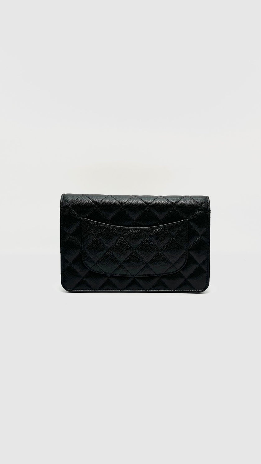 Brand New. Chanel WOC Black Caviar SHW. PLELN41J|16455