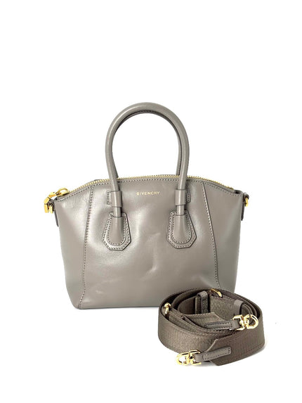 Preowned. Givenchy Soft Antigona Mini Gray. GAL0262|6146