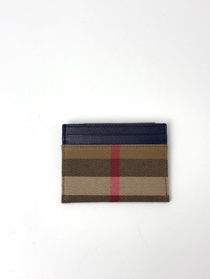 Brand New. Burberry Card Holder Canvass Blue|6781