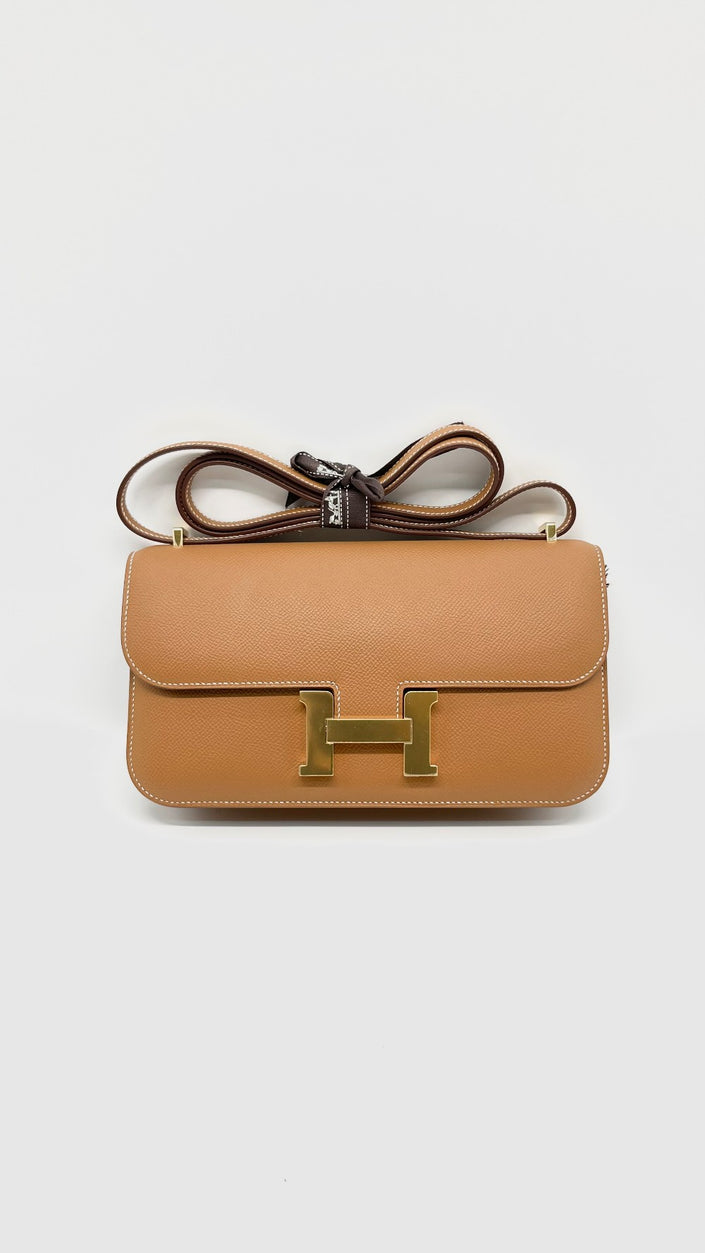 Brand New. Hermes Constance Elan Gold Epsom GHW. WMS792DY|14873