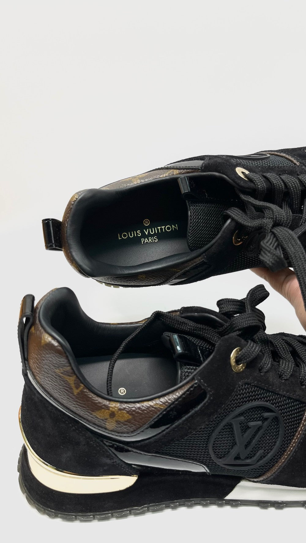 Brand New. LV Run Away Sneaker BLack Mono. 36.5|10527