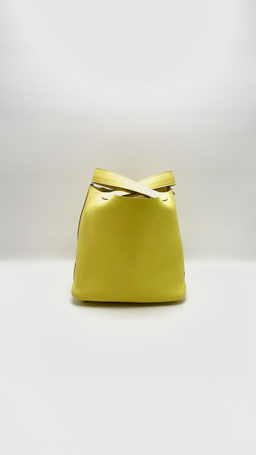Like New. Hermes Picotin 18 Lime Clemence PHW. UAM005UH|15728