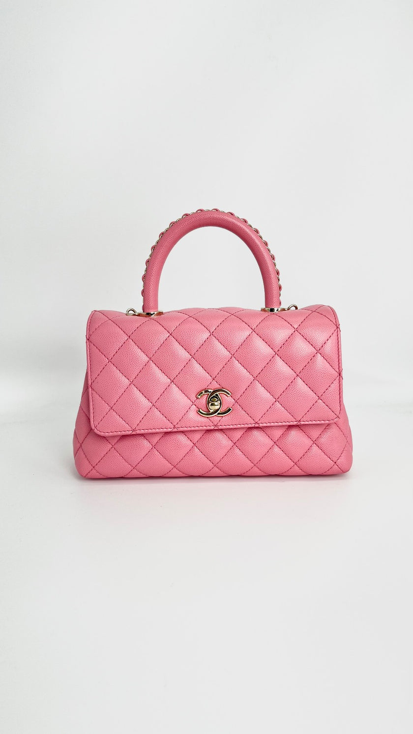 Brand New. Chanel Coco Handle Pink Small. TC3NL80H|3982