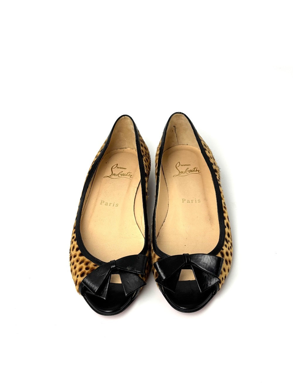 Like New. Louboutin Flats Leopard. 35|10738