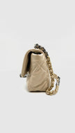 Preowned. Chanel C19 Small Beige Lambskin GHW/RHW,SHW. P724TT3|16071