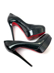 Preowned. Louboutin Heel Patent Dark Green. 39|7469