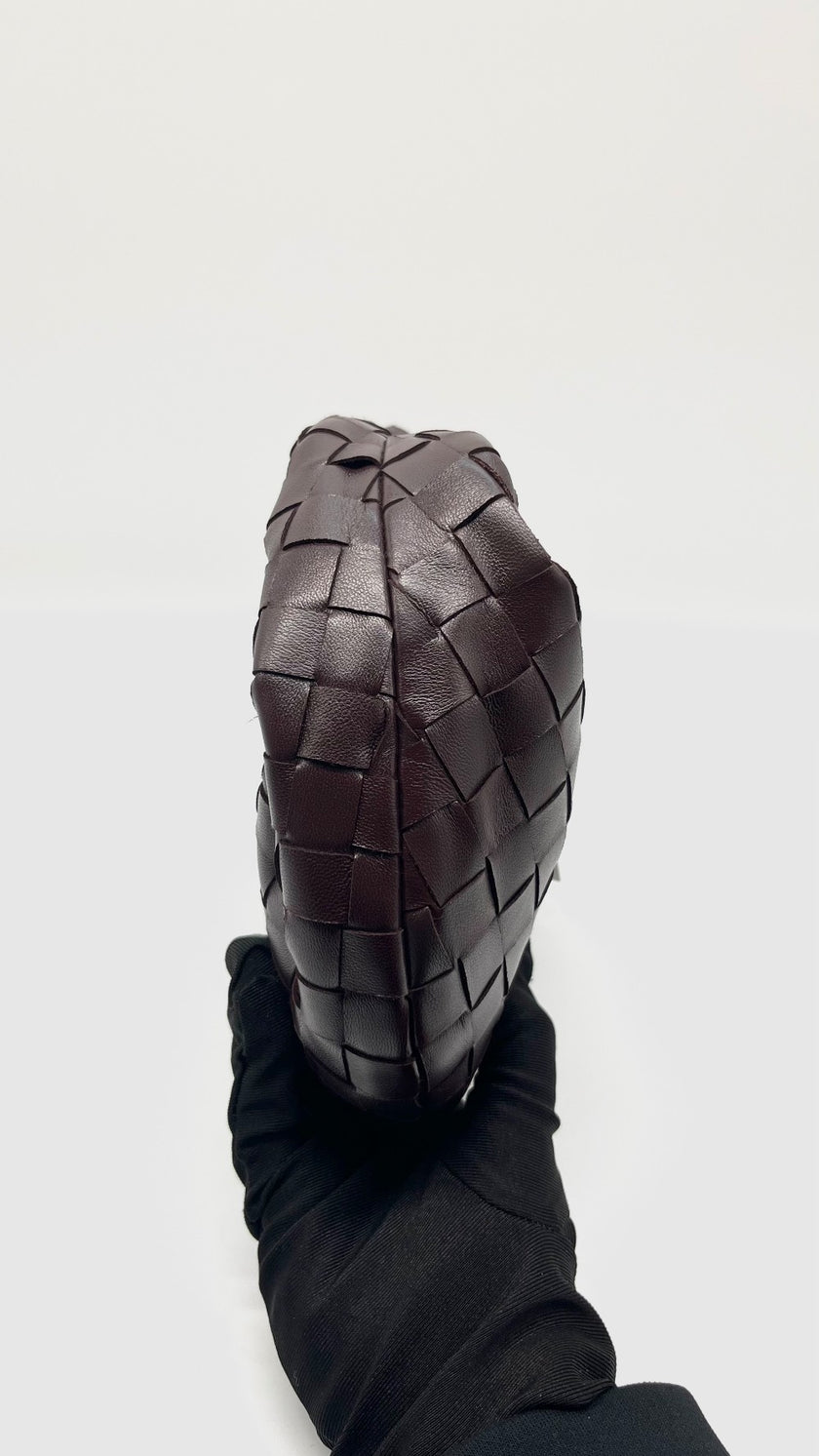 Brand New. Bottega Mini Jodie Dark Barolo GHW. R00959744S|10000