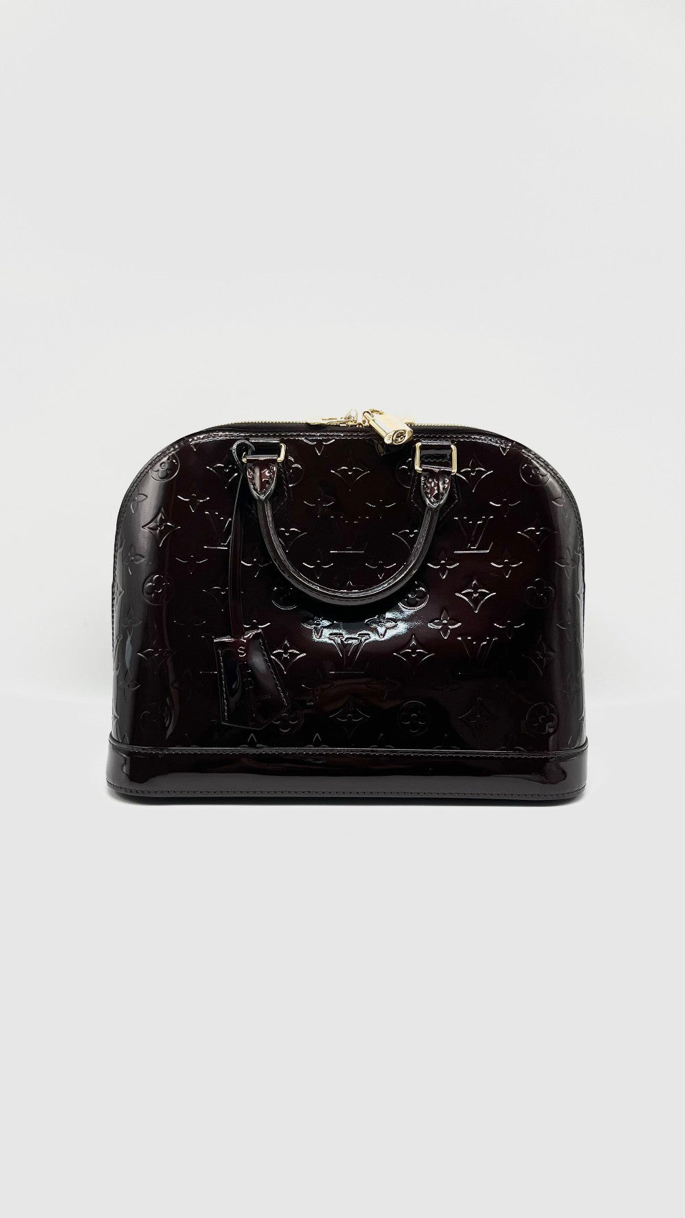 Preowned. LV Alma PM Amarante Monogram Venis Burgundy GHW. FL0181|14744