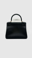 Preowned. Hermes Kelly 28 Black Togo GHW. WCT101TS|14493