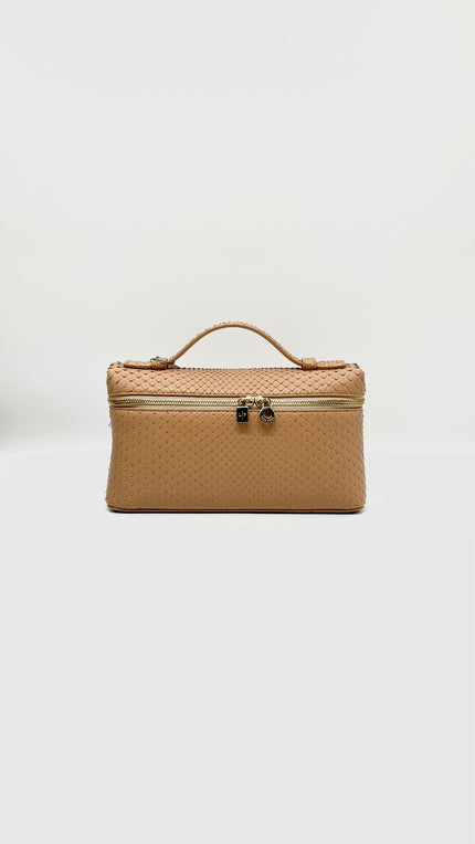 Unused. Loro Piana L19 Extra Pocket Phyton Nude GHW|10262