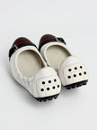 Preowned. Tods Flats White/Red. 37|12562