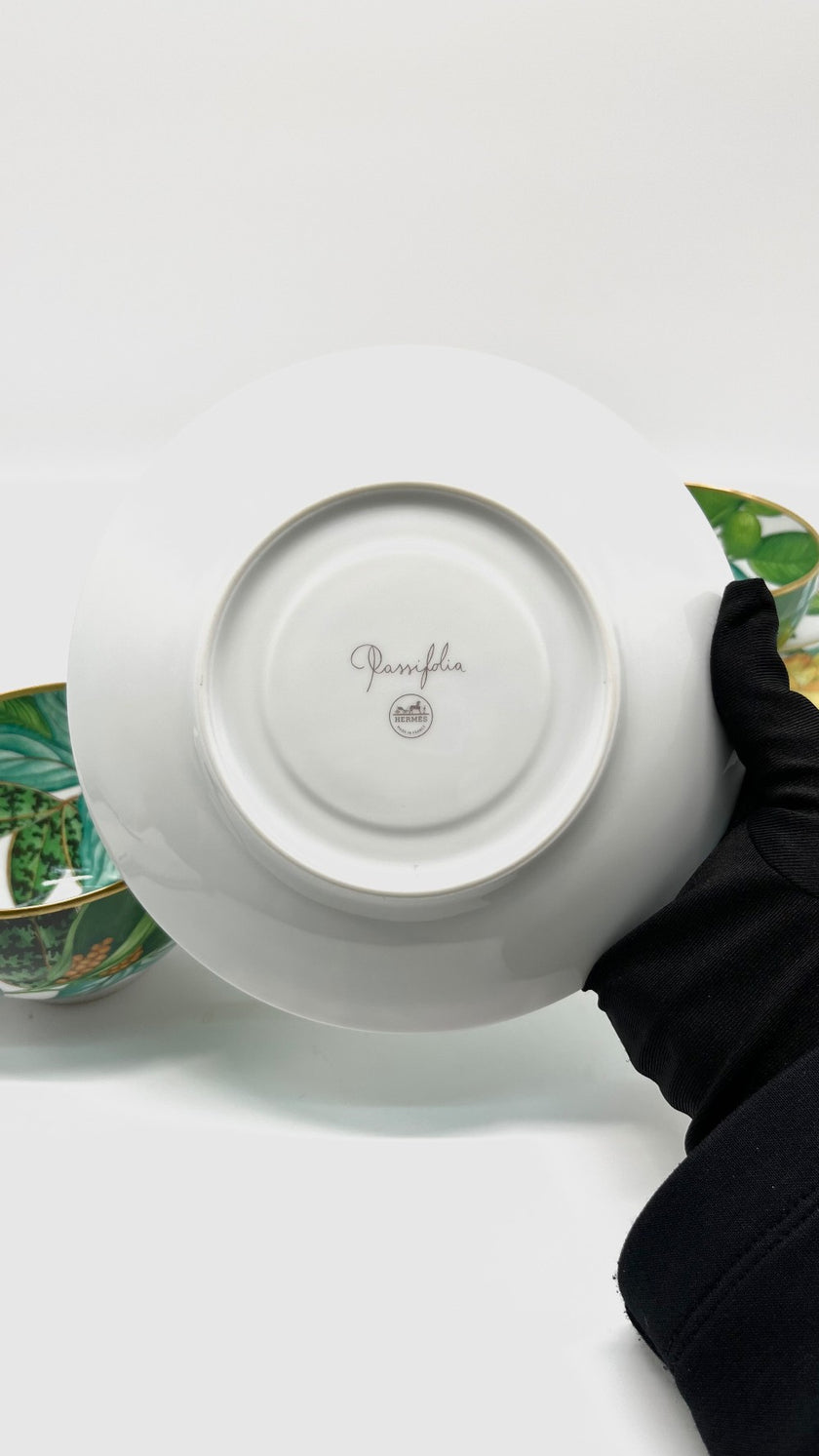 Brand New. Hermes Passifolia Breakfast Cup And Saucer Set|10565