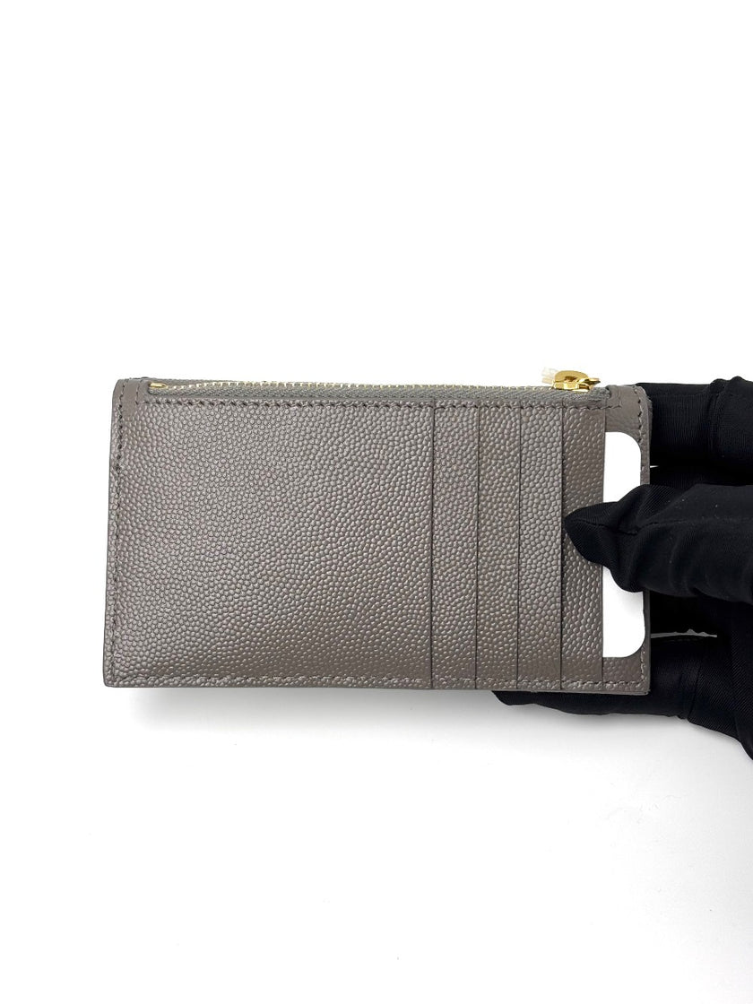 Brand New. YSL Small Envelope Flap Wallet Gray|7177