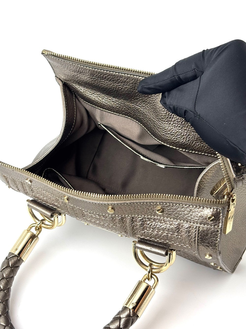 Preowned. Versace Two Way Metallic Gray|6001