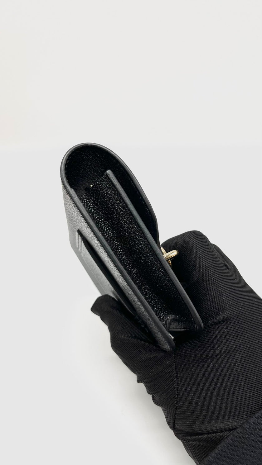 Brand New. Hermes Roulis Slim Passant Black GHW|9442