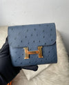 Hermès Constance Slim Wallet in Ostrich Leather