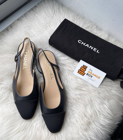 Chanel Slingback Flats in Black – The Orange Box PH