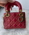 Lady Dior Mini Red Studded
