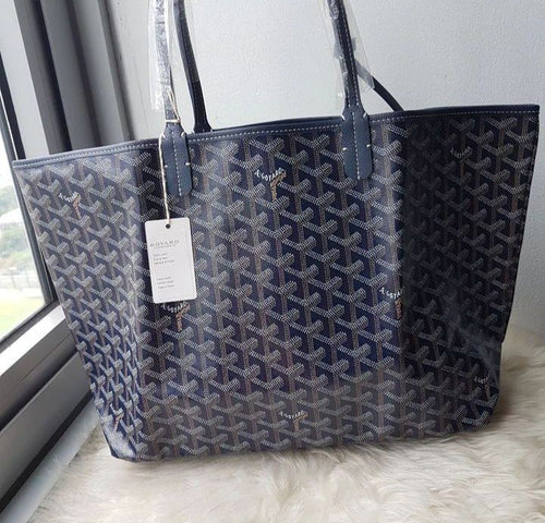 Saint-louis patent leather tote Goyard Blue in Patent leather