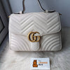 Gucci GG Marmont Top Handle in White