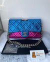 Chanel Metallic Clutch Flap Tricolor