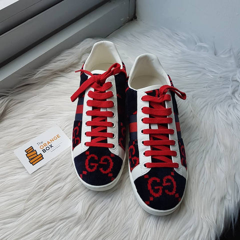 Gucci Blue Ace Terry Cloth Sneakers – The Orange PH