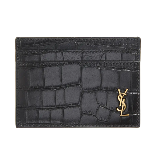 Ysl leather card discount holder