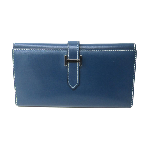 Hermes Bearn Wallet Blue Thalassa The Orange Box PH