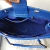 Chanel Classic Shopping Tote in Blue Calfskin Leather