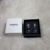 Chanel Crystal Silver Tone Drop Earrings