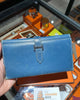 Hermes Bearn Wallet Blue Thalassa