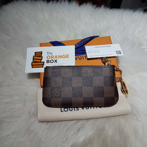 🔥NEW LOUIS VUITTON Key Pouch Cles Damier Ebene Coin Card Wallet HOT GIFT❤️